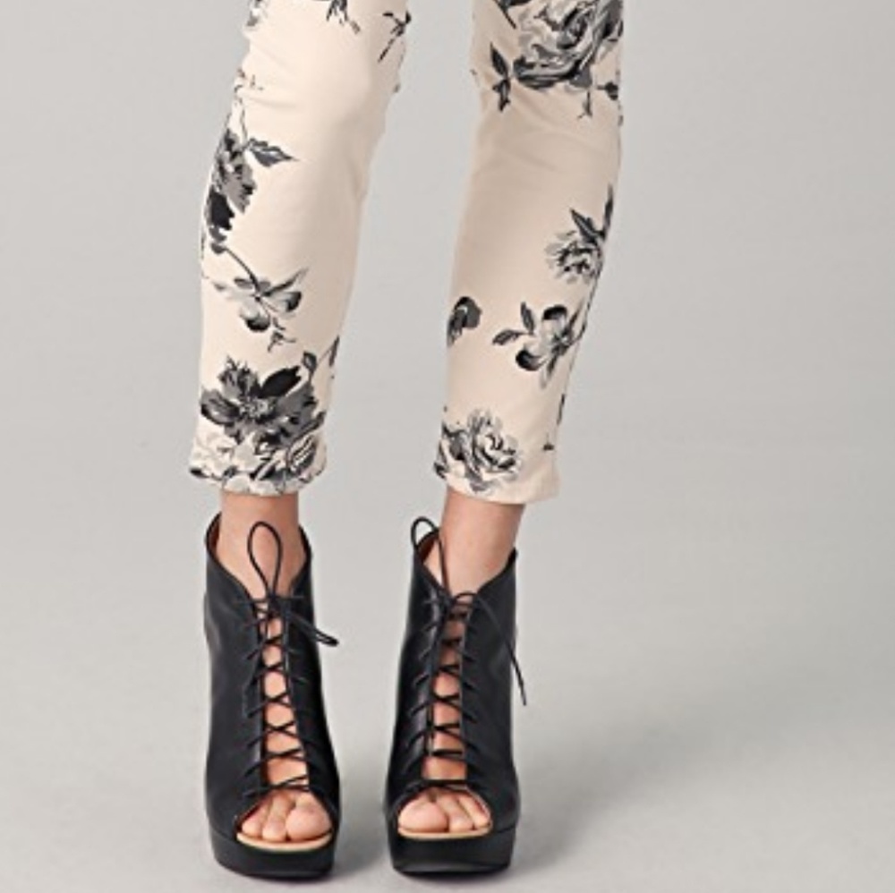J Brand | Floral print ankle crop jeans